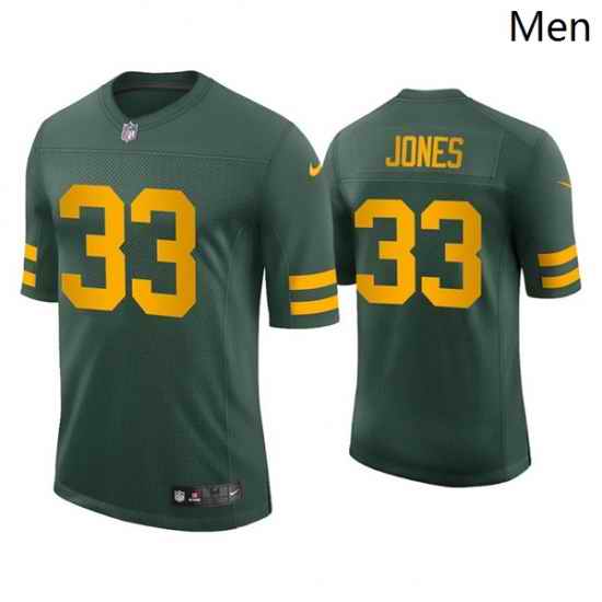 Green Bay Packers 33 Aaron Jones Alternate Green Vapor Limited Jersey